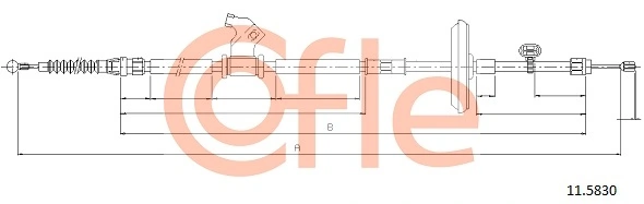 Трос ручного гальма задній, правий LIN320211 Linex