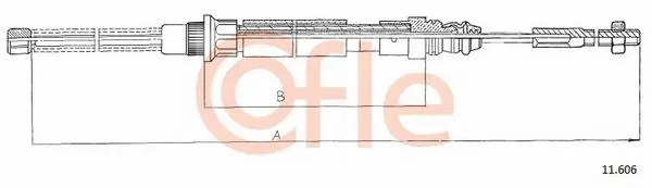 11606 Cofle Трос ручника задній лівий