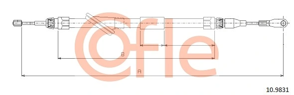 Трос стоянкового гальма передній LPR C0089B ціна, від 17.52 USD