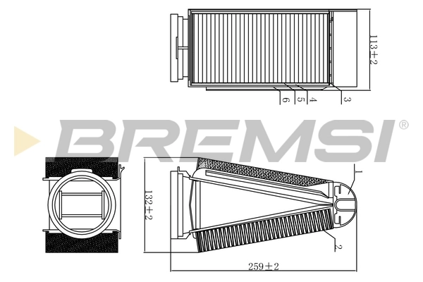 Фільтр повітряний Toyota 1780144060