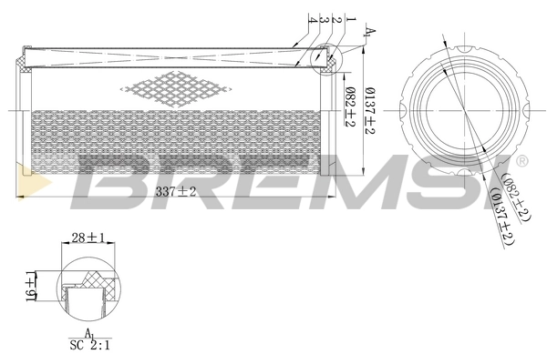 SL8003 SF Filter Повітряний фільтр двигуна