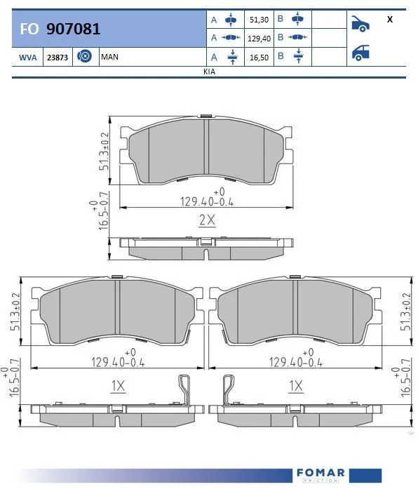 CK1303AUTOX Auto-x Передні гальмівні колодки