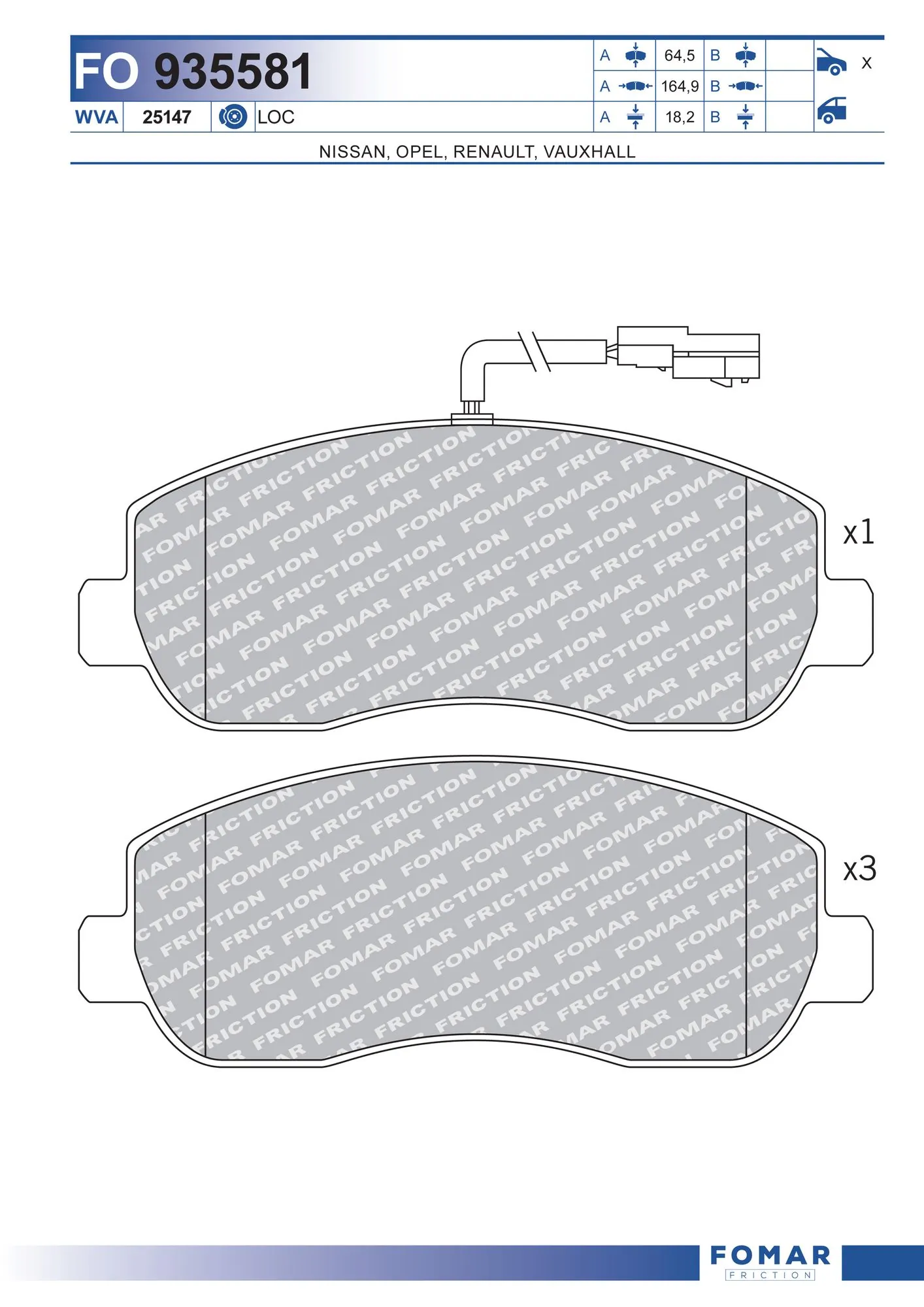Купити Передні тормозні колодки Renault Master III FV, JV