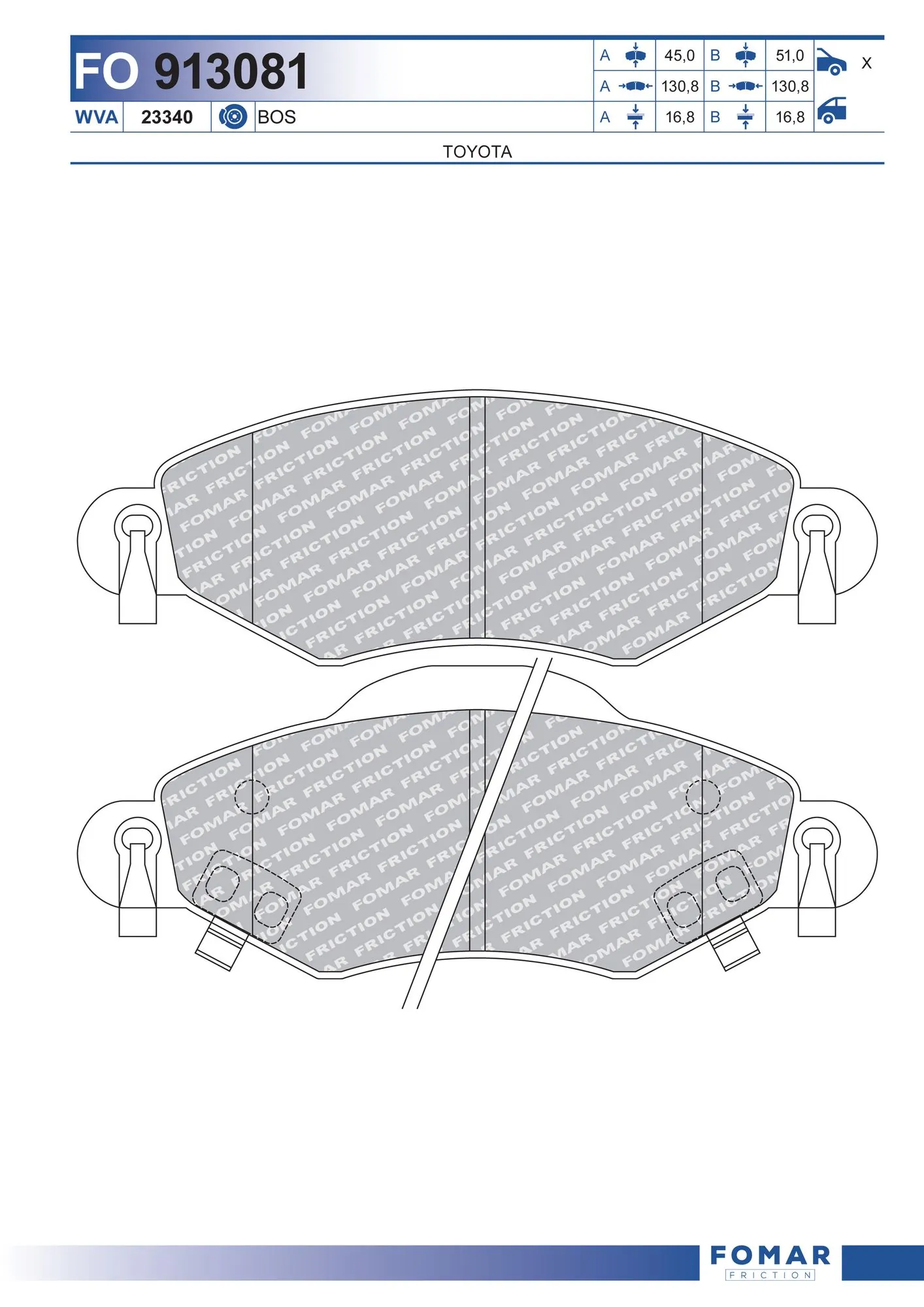 MP3583 Mintye Передні гальмівні колодки