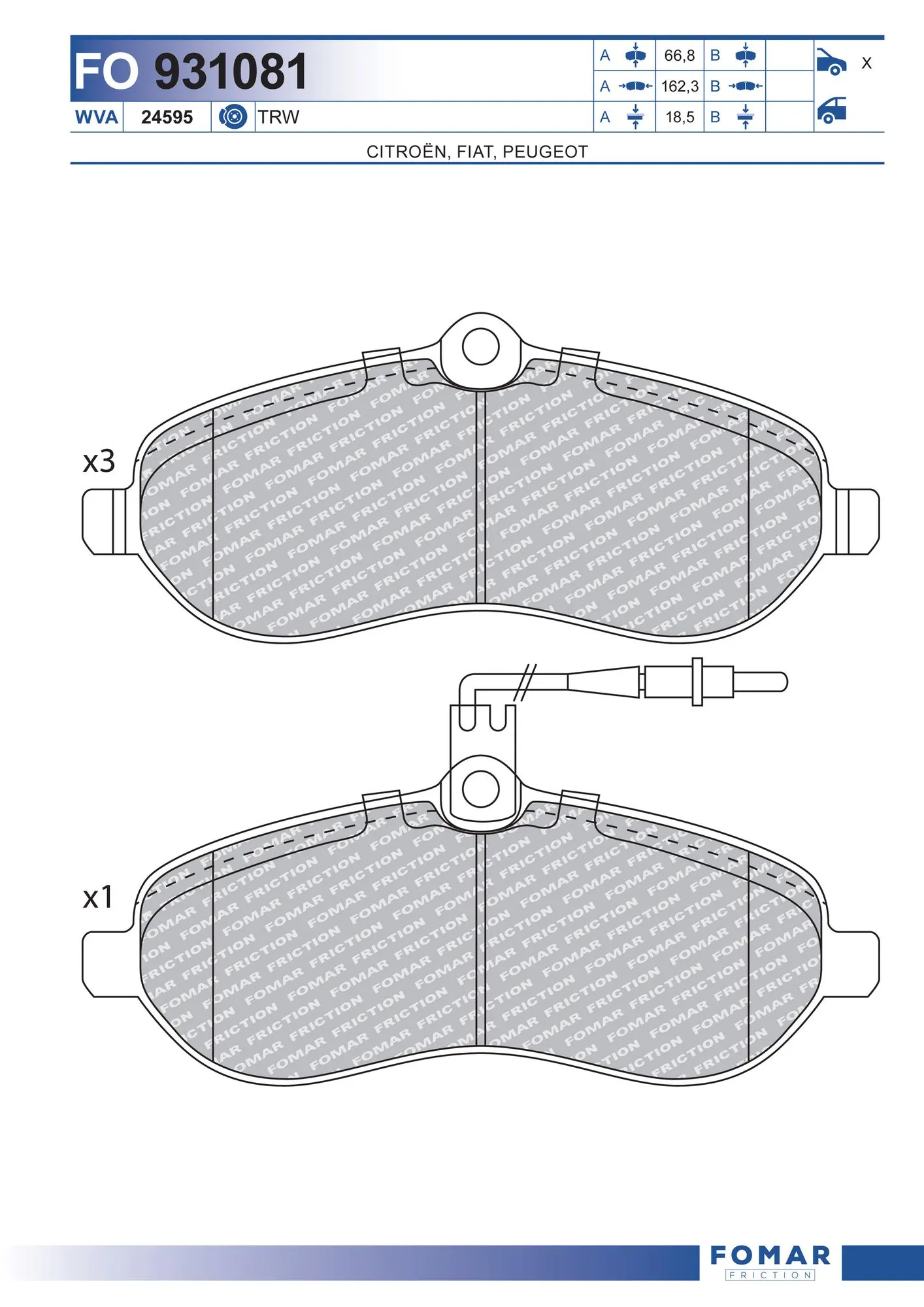 Гальмівні колодки Ford 1591472 ціна, від 22.34 USD
