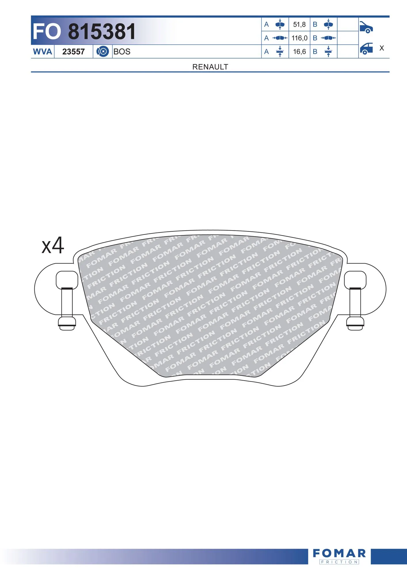 Задні гальмівні колодки Nissan/Infiniti 7701207187 ціна, від 27.34 USD