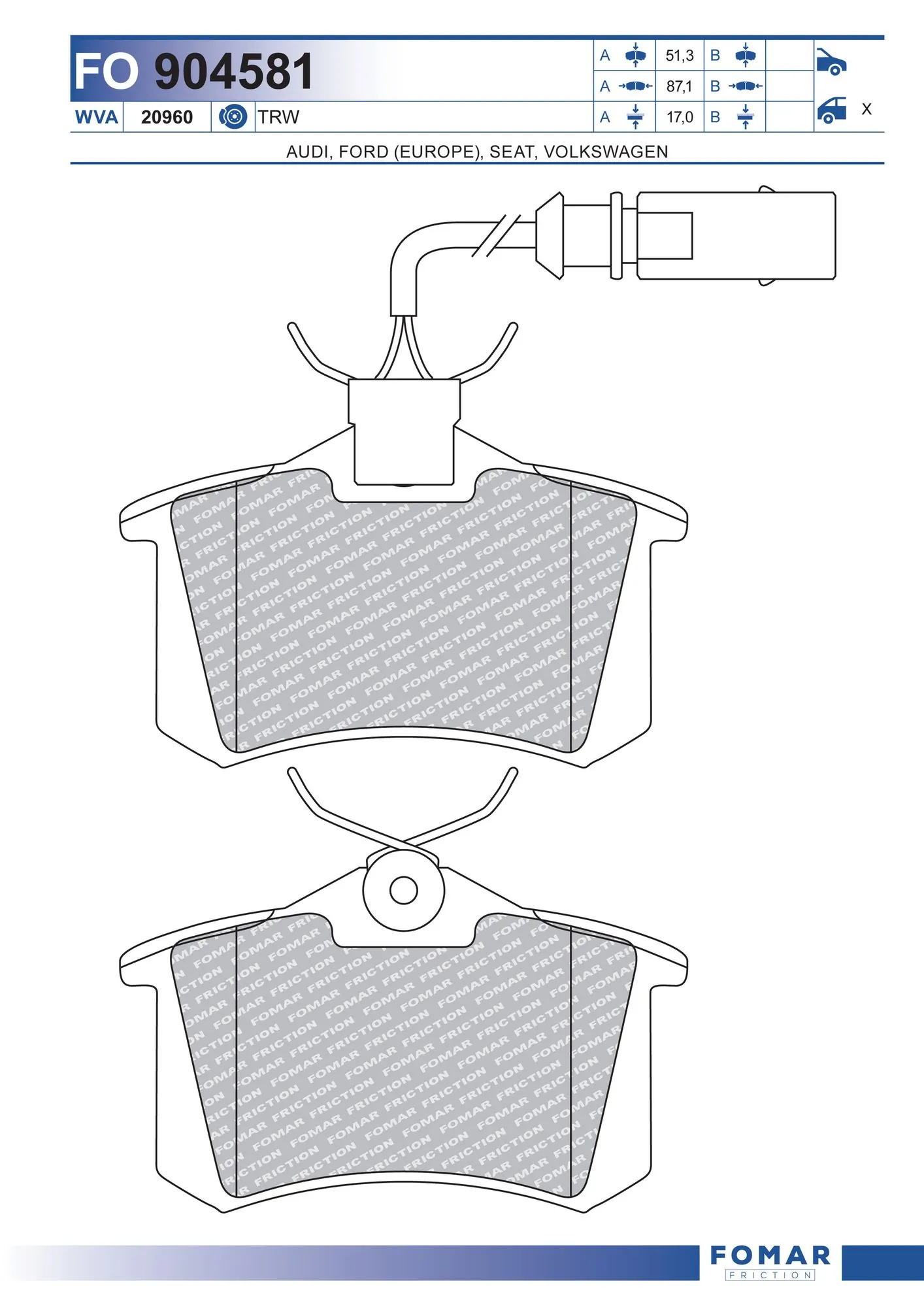 Купити SHZ3501023 Brilliance Задні колодки