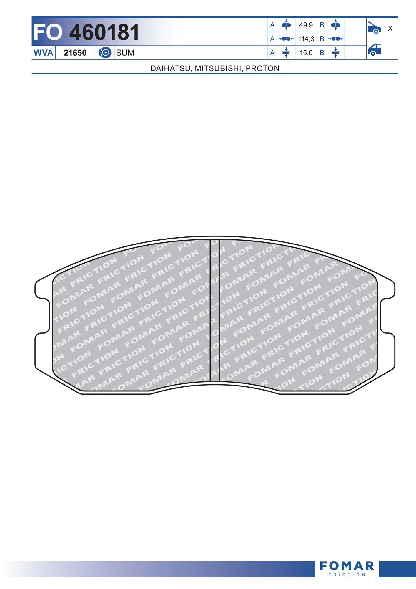 Передні тормозні колодки MPM01 Mando