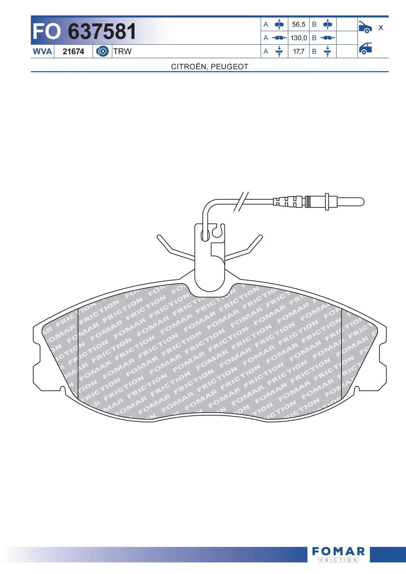 Гальмівні колодки Sfec BP000986 ціна, від 19.39 USD