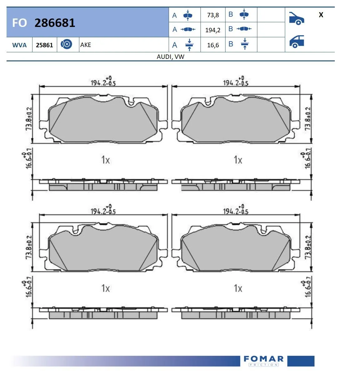 Гальмівні колодки Polcar S700721 ціна, від 42.65 USD