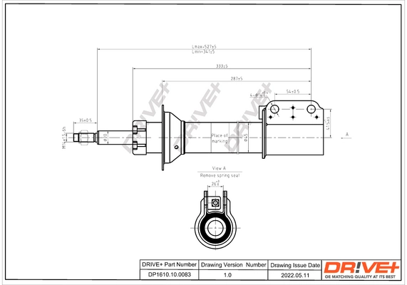 MGA5557 Maxgear Амортизатор передньої підвіски