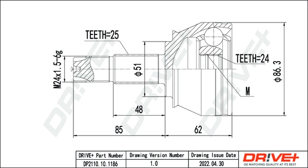 Граната колісна GKN-Spidan 0036505 ціна, від 37.62 USD