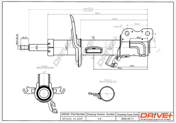 J4311016 Nipparts Амортизатор передньої підвіски