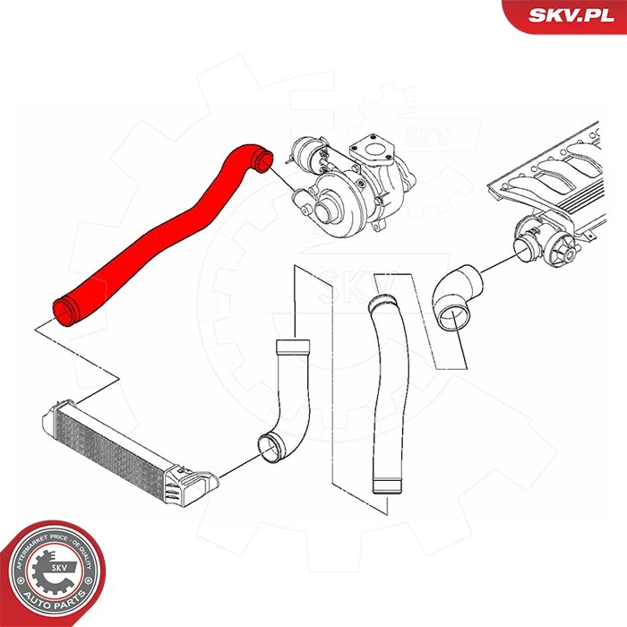 Купити 43SKV480 SKV Шланг/патрубок интеркуллера