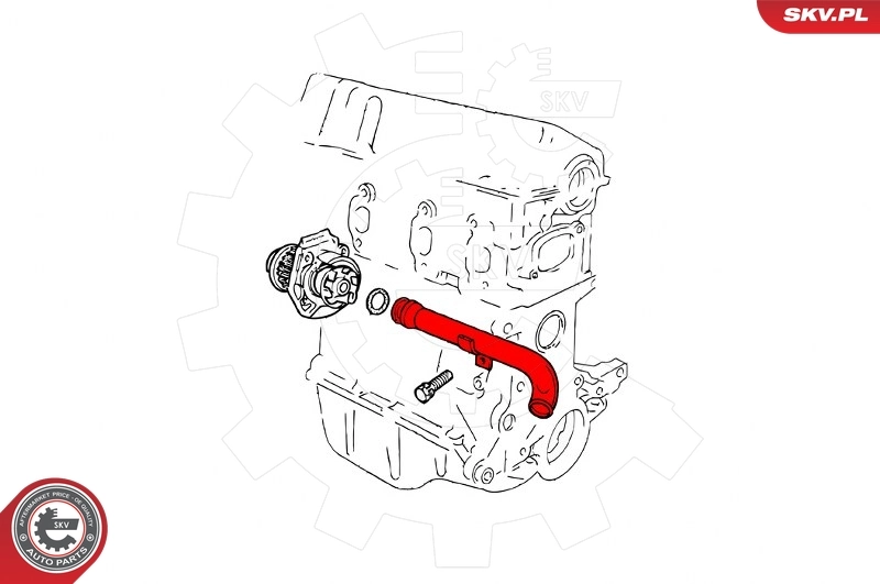 Патрубок системи охолодження Fiat Punto I