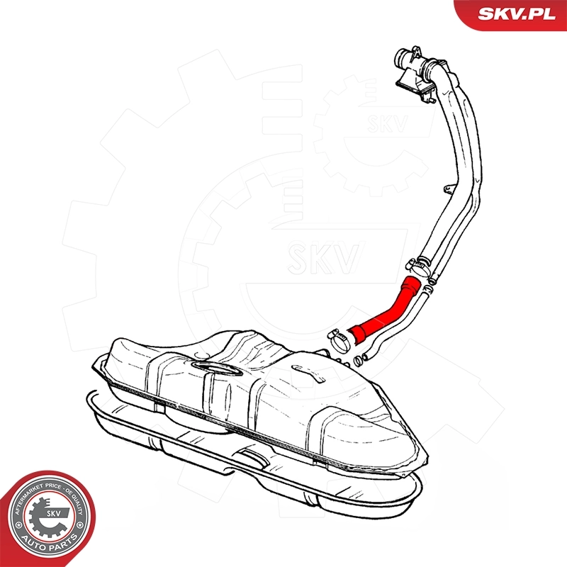 Патрубок бака, до заливної горловини 90499641 General Motors