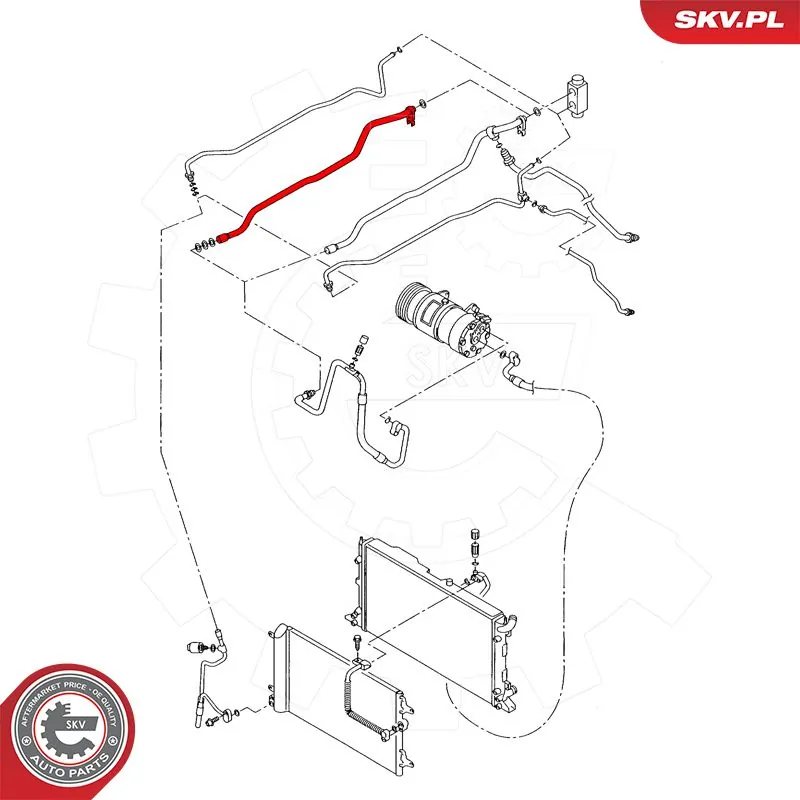 Купити 43SKV500 SKV Шланг кондиціонера, від випарника до компресора