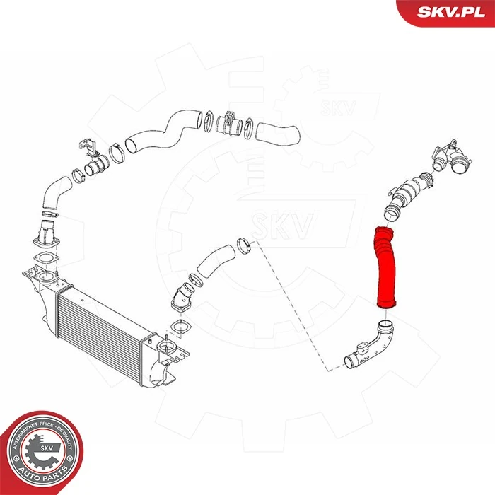 Купити 43SKV475 SKV Шланг/патрубок интеркуллера