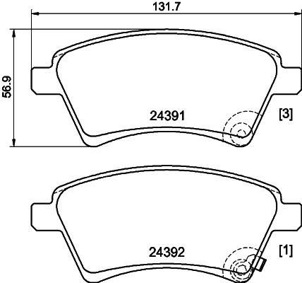 0000121501 Renault (RVI) Передні гальмівні колодки