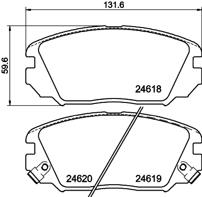 Передні гальмівні колодки на Hyundai Grandeur  TG