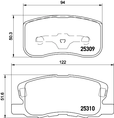 Купити MZ690188 Mitsubishi Колодки гальмівні передні, дискові