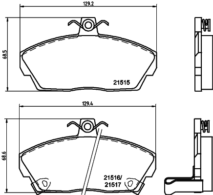 Передні тормозні колодки T2111031 Toko cars