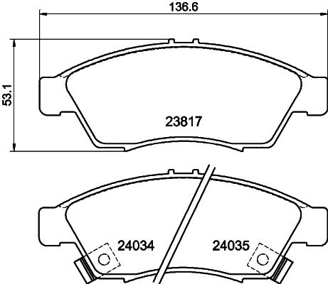 Передні тормозні колодки 5581054G60 Subaru