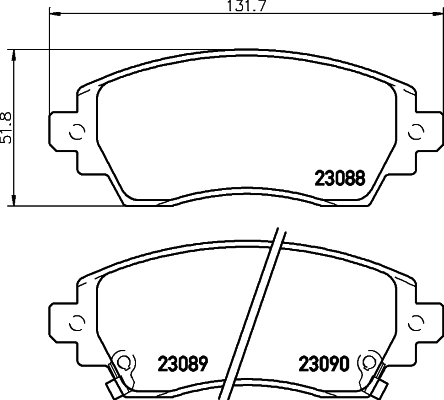 Передні тормозні колодки L0238 PSP
