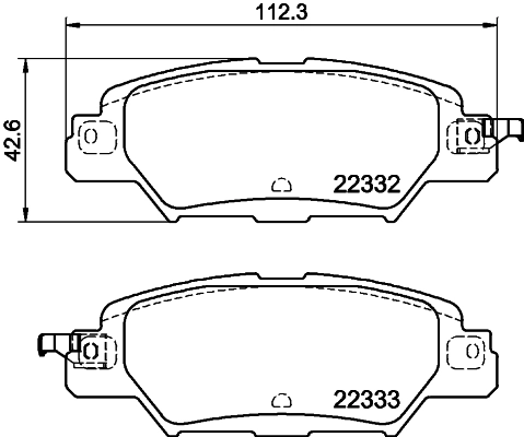 Задні гальмівні колодки KBY62648Z Mazda