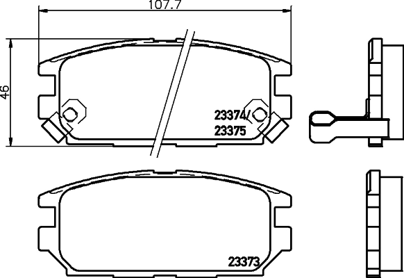 Задні гальмівні колодки Mintye MP2348 ціна, від 21.42 USD