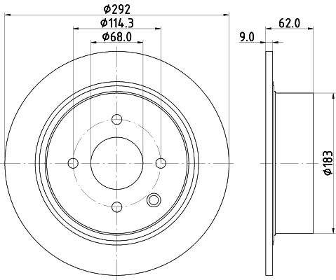 Диск гальмівний задній Tangun R52036