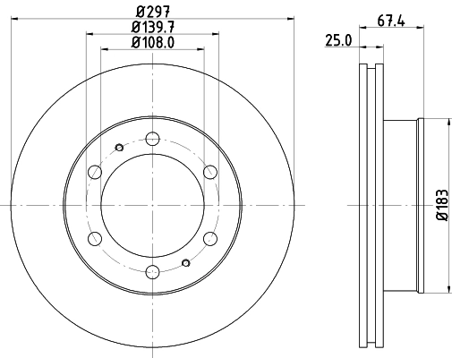 Диск переднього гальма MarkBest MRB25047 ціна, від 51.23 USD
