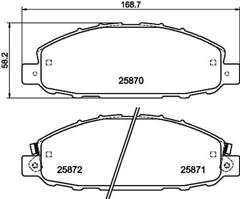 Купити D10603XA0A Nissan/Infiniti Колодки гальмівні передні, дискові
