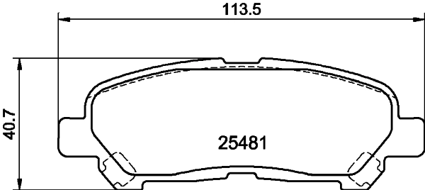 Задні гальмівні колодки T2215045L Toko cars