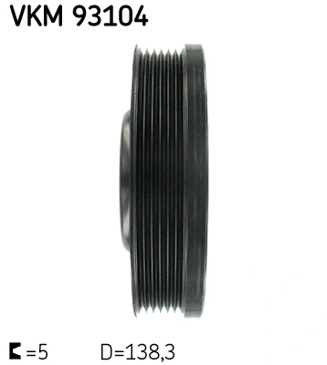 Шків колінвала (демпфер ) SKF VKM93104 ціна, від 36.86 USD