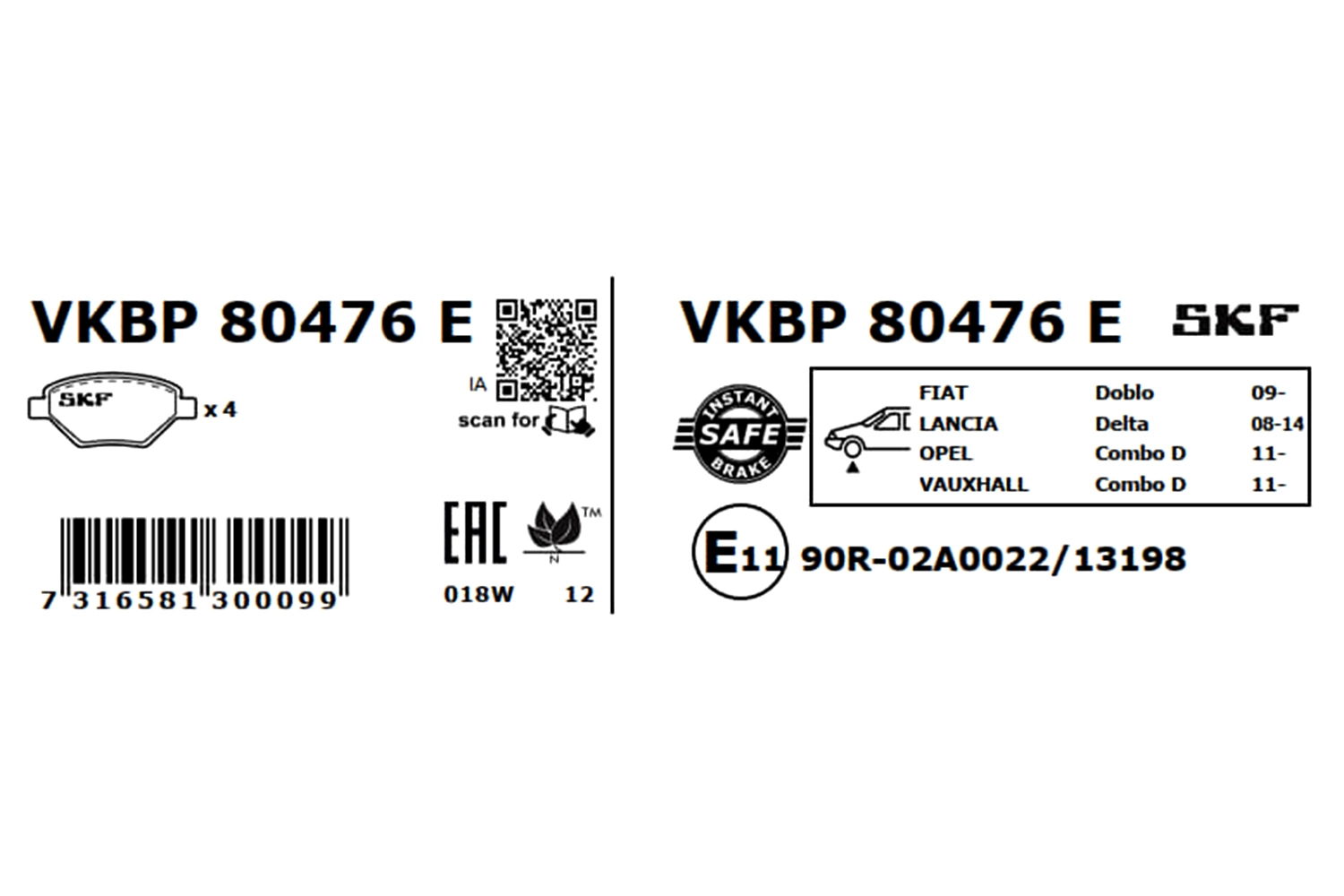 Гальмівні колодки Fiat Doblo II бортова платформа (263) (2010 - 2022) ціна, від 24.21 USD