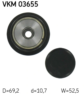Інерційний шків SKF VKM03655 ціна, від 77.92 USD