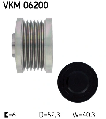 VKM06200 SKF Обгонна муфта генератора