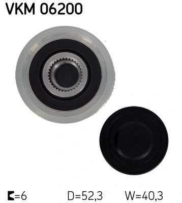 Інерційний шків SKF VKM06200 ціна, від 19.33 USD