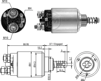 Тягове реле стартера на DAF 45  
