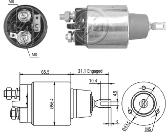 STC4462 Rover Тягове реле стартера