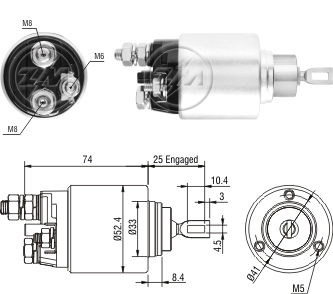 763819402 BMW Тягове реле стартера
