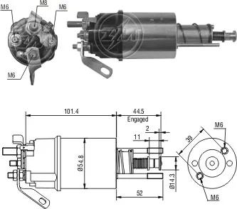 71403004 JCB Тягове реле стартера