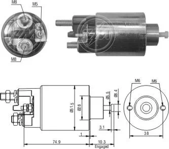 SS5037P AS/Auto Storm Тягове реле стартера