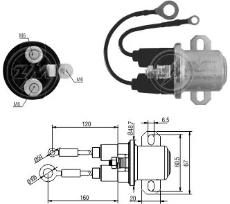 Втягуюче реле стартера SS1166S AS/Auto Storm