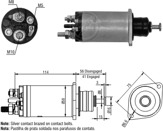 A0011529410 Mercedes Тягове реле стартера