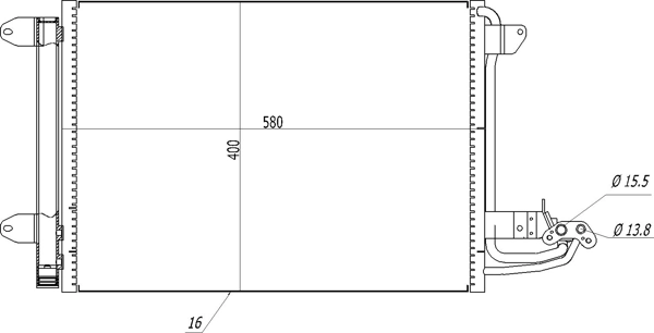  Радіатор кондиціонера Skoda Octavia 