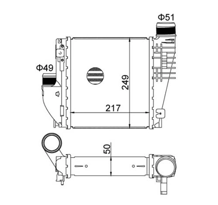 Купити CI662000S Mahle Original Радіатор интеркуллера