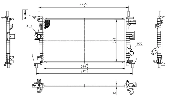 Радіатор 613FDA163 TYC