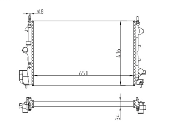 Радіатор основний Kraft 1551533 ціна, від 96.26 USD